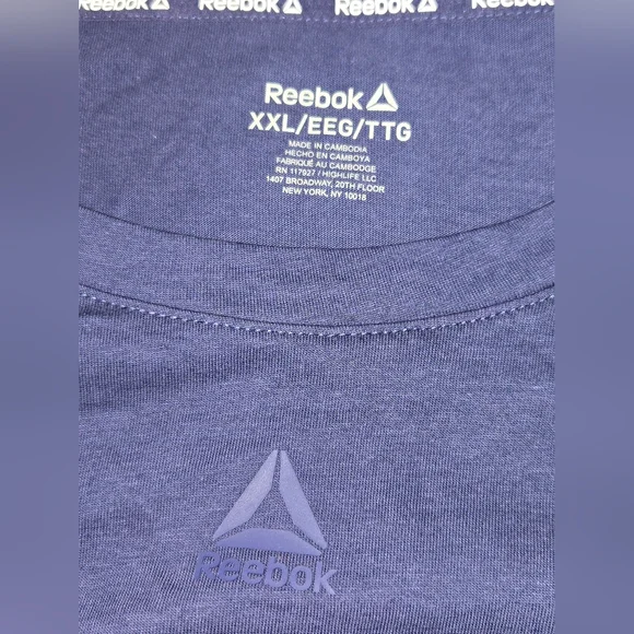 New! Lot Of 2, XXL Reebok Classic T-Shirts In Cobalt And Grey - Picture 5 of 9